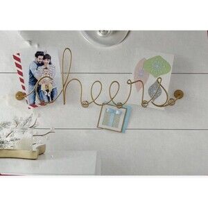 Wondershop Christmas Holiday "Cheers" Wall-Mount Photo Card Holder